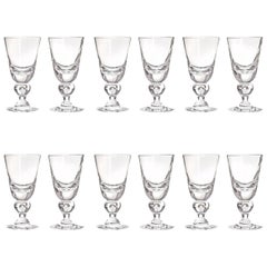 12 Exceptional Modernist Steuben Baluster Water Goblets