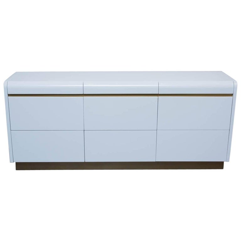 MidCentury Modern Lane Lacquered Low Dresser at 1stDibs