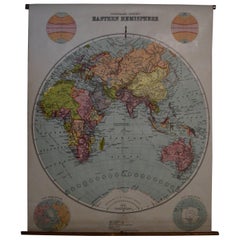 Antique Early 20th Century Map of the Eastern Hemisphere, 1916 Edition