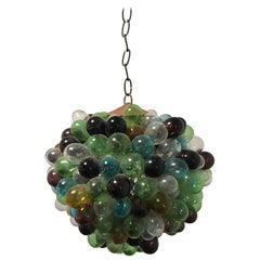 Vintage Rare French Blown Glass Grapes Chandelier