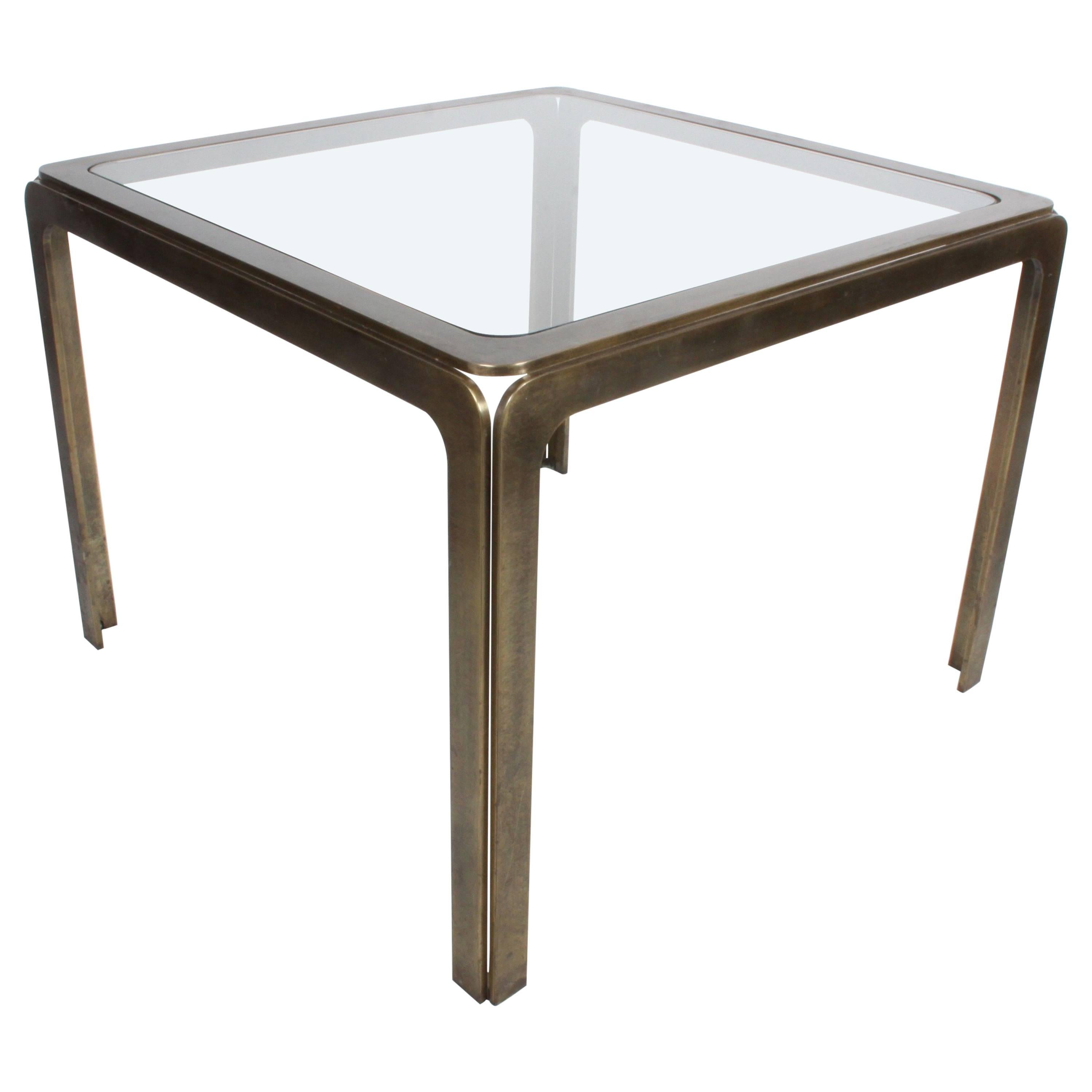 Rodger Sprunger for Dunbar Style Bronze Occasional Table For Sale