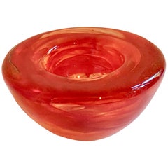 Red Kosta Boda Bowl Votive by Anna Ehrner