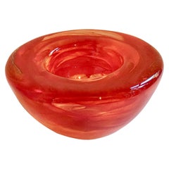 Red Kosta Boda Bowl Votive by Anna Ehrner