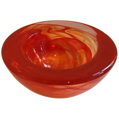 Red Kosta Boda Bowl by Anna Ehrner