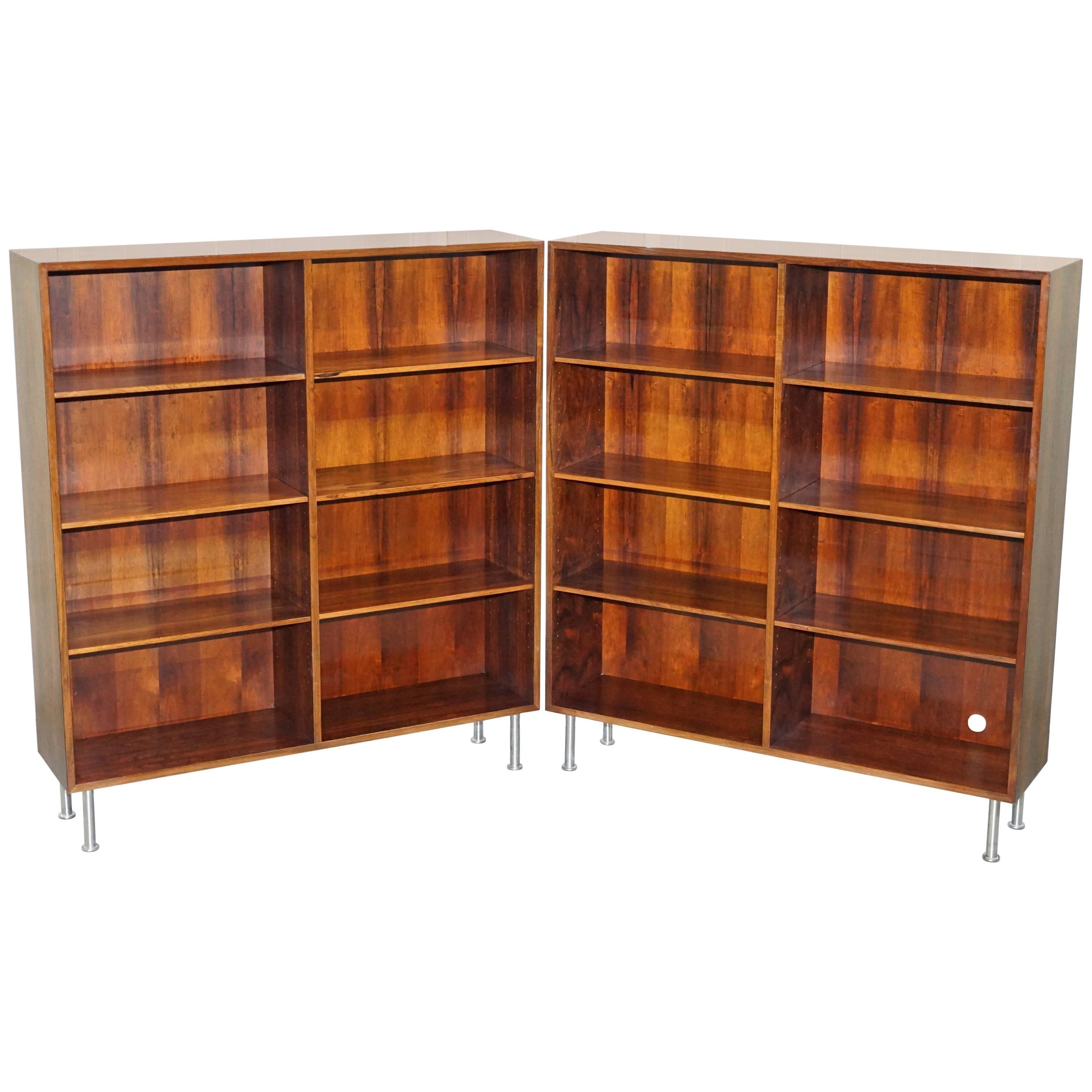 Pair of Stunning Omann Jun Mobelfabrik Mid-Century Modern Wood Bookcases