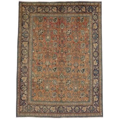 Vintage Persian Tabriz with Traditional Style