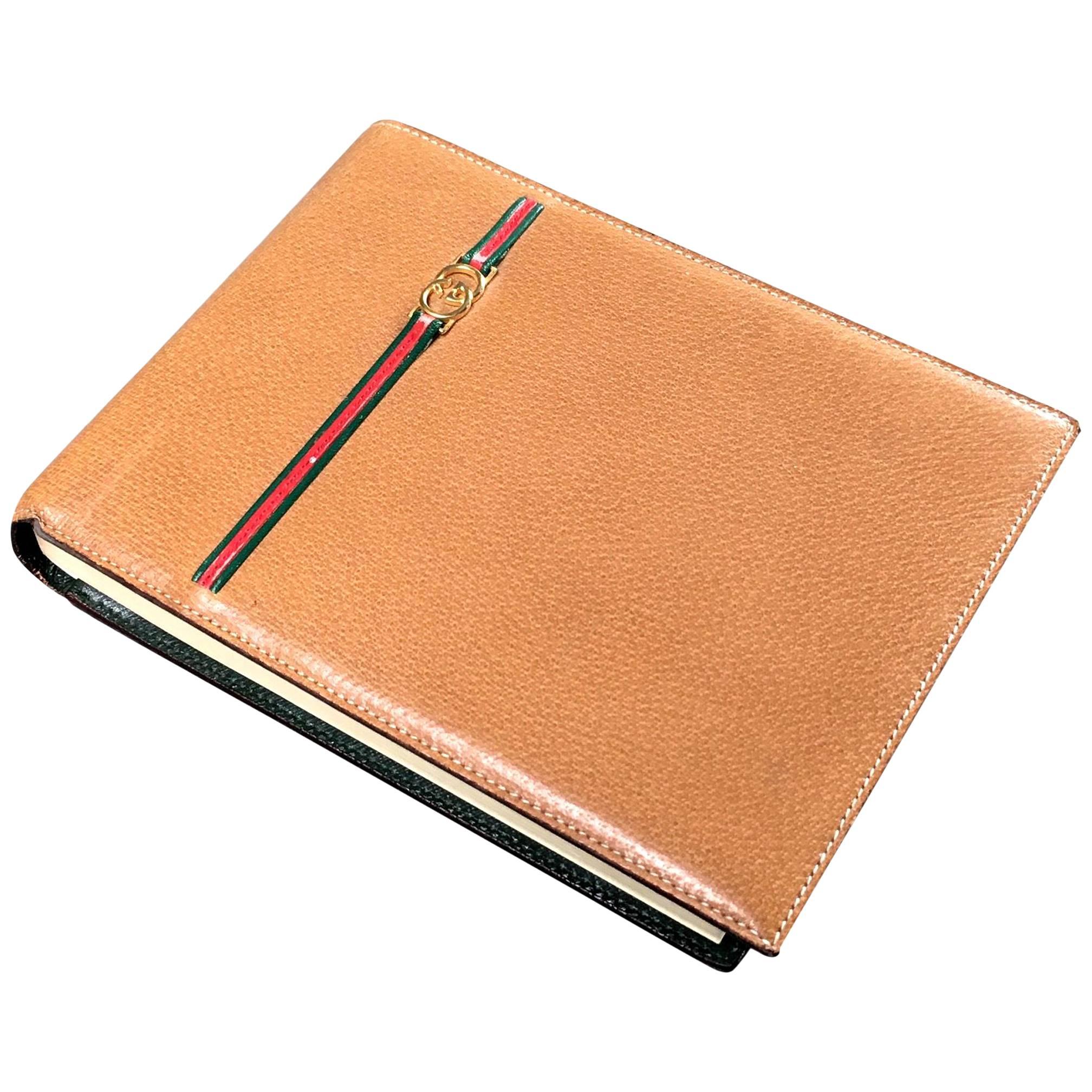 Vintage Leather Gucci Notepad