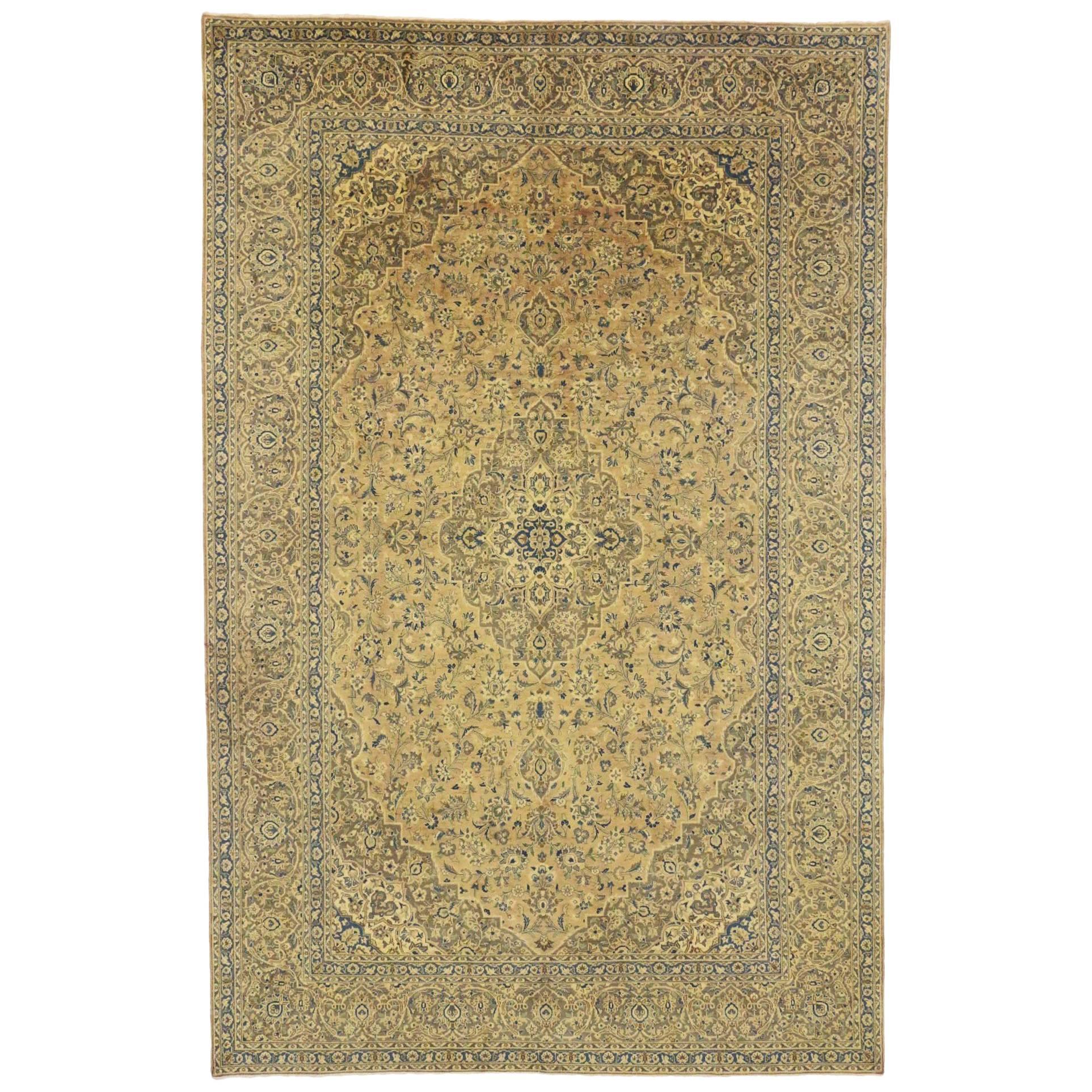 Persischer Täbriz-Teppich im traditionellen Stil, Vintage