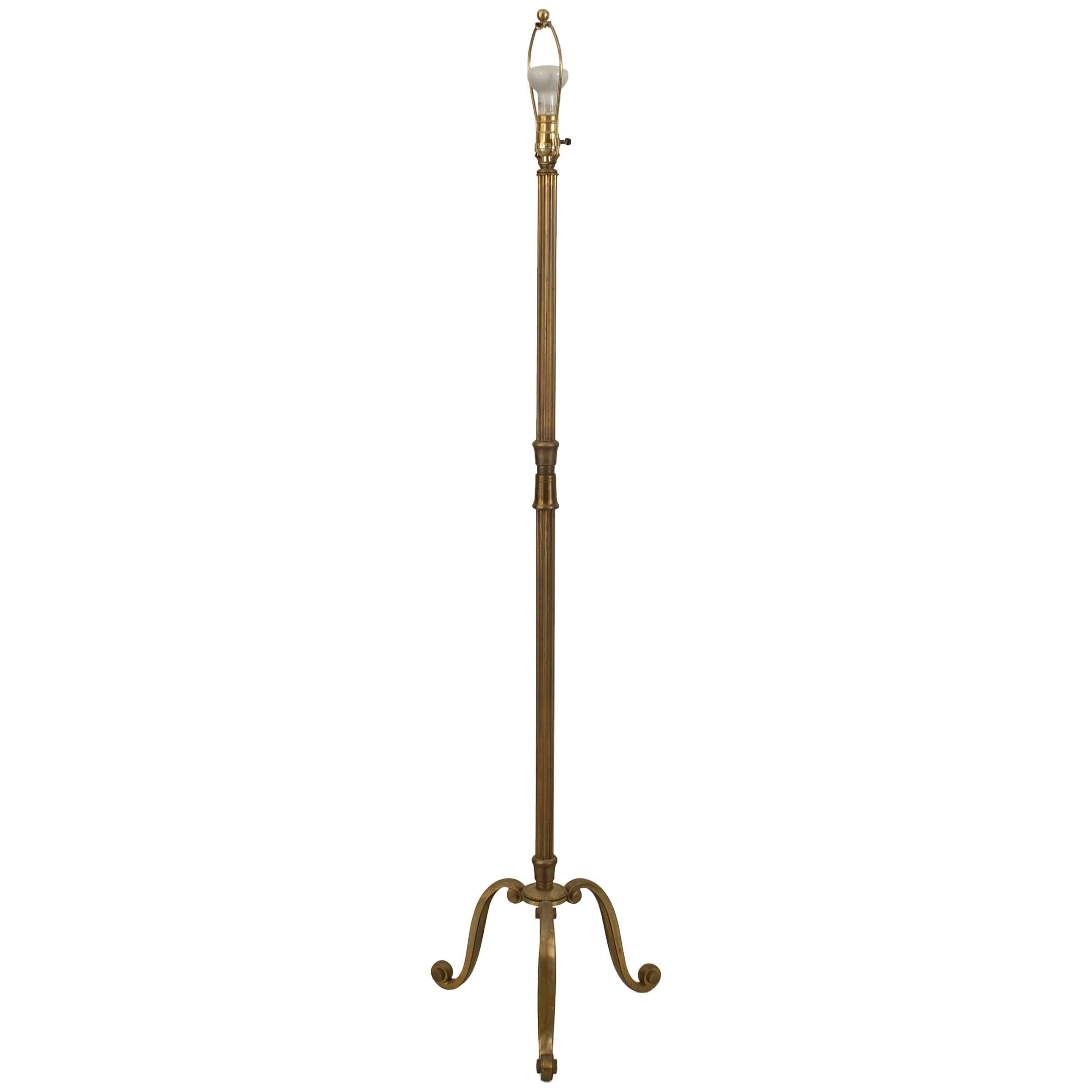 French Mid-Century Bagues Bronze Floor Lamp For Sale