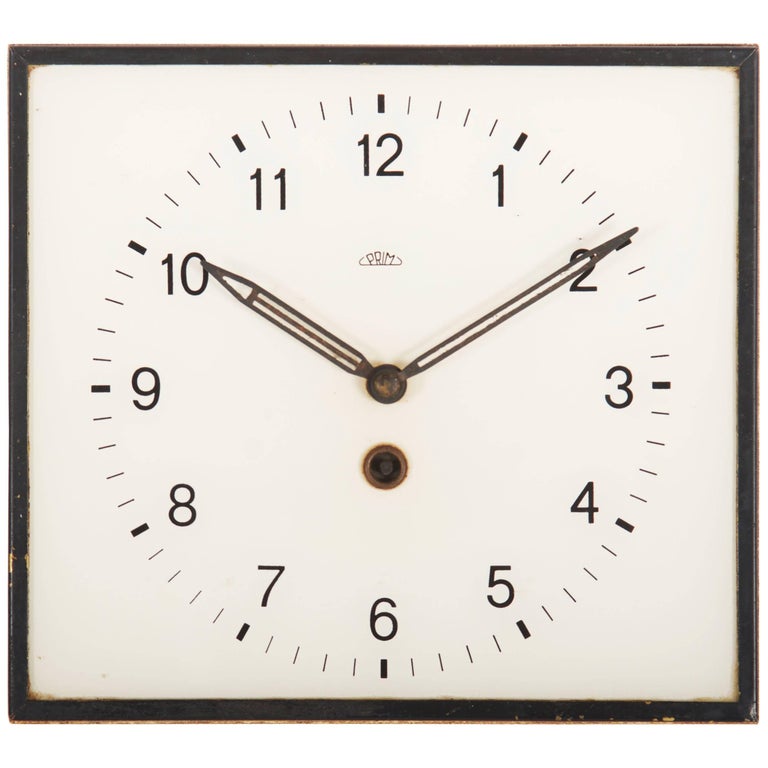 Beautiful Bauhaus Wall Clock For Sale at 1stdibs