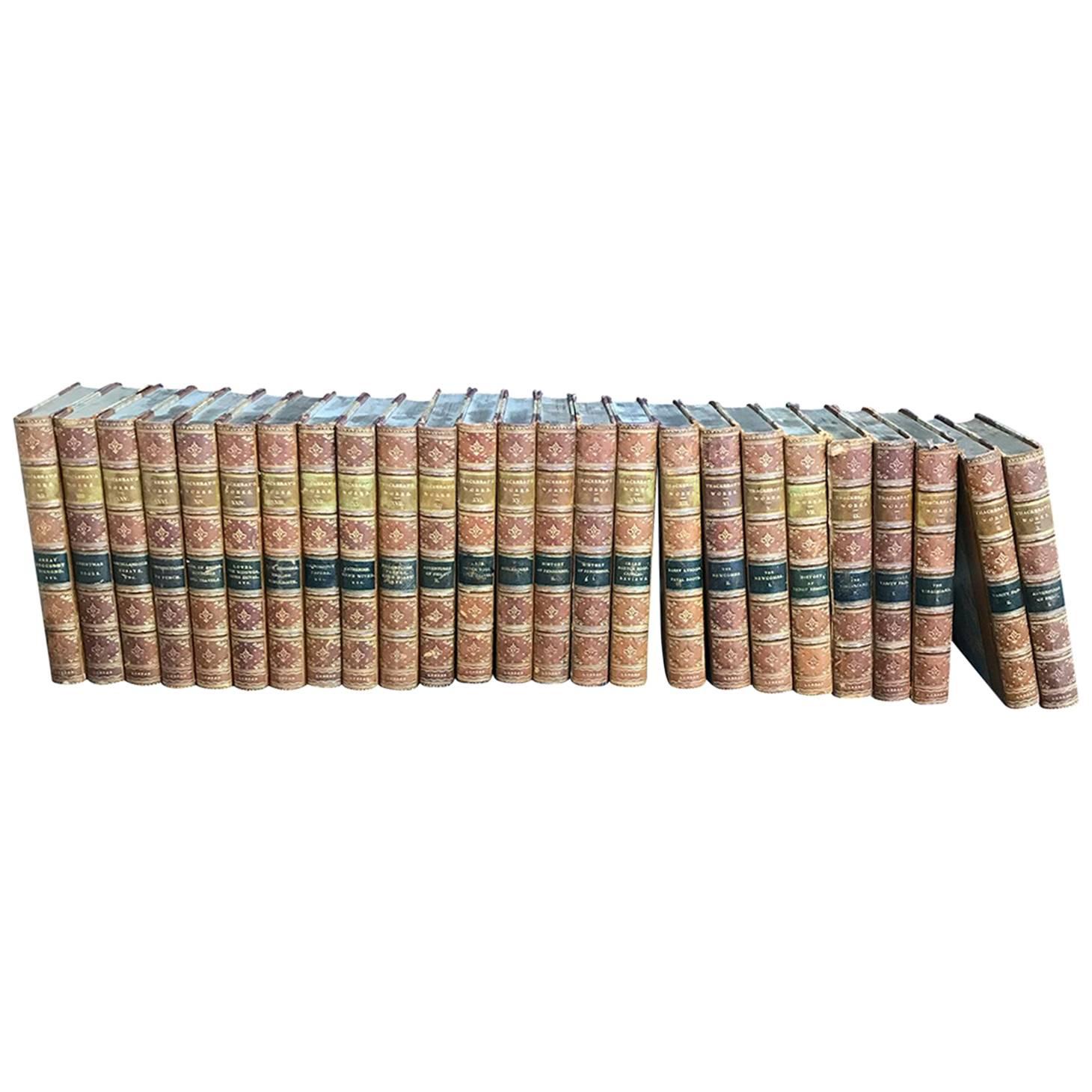 Set of 25, circa 1894 English Volumes by W.M.Thackeray
