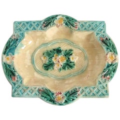 19th Century Antique Majolica Celery Serving Platter