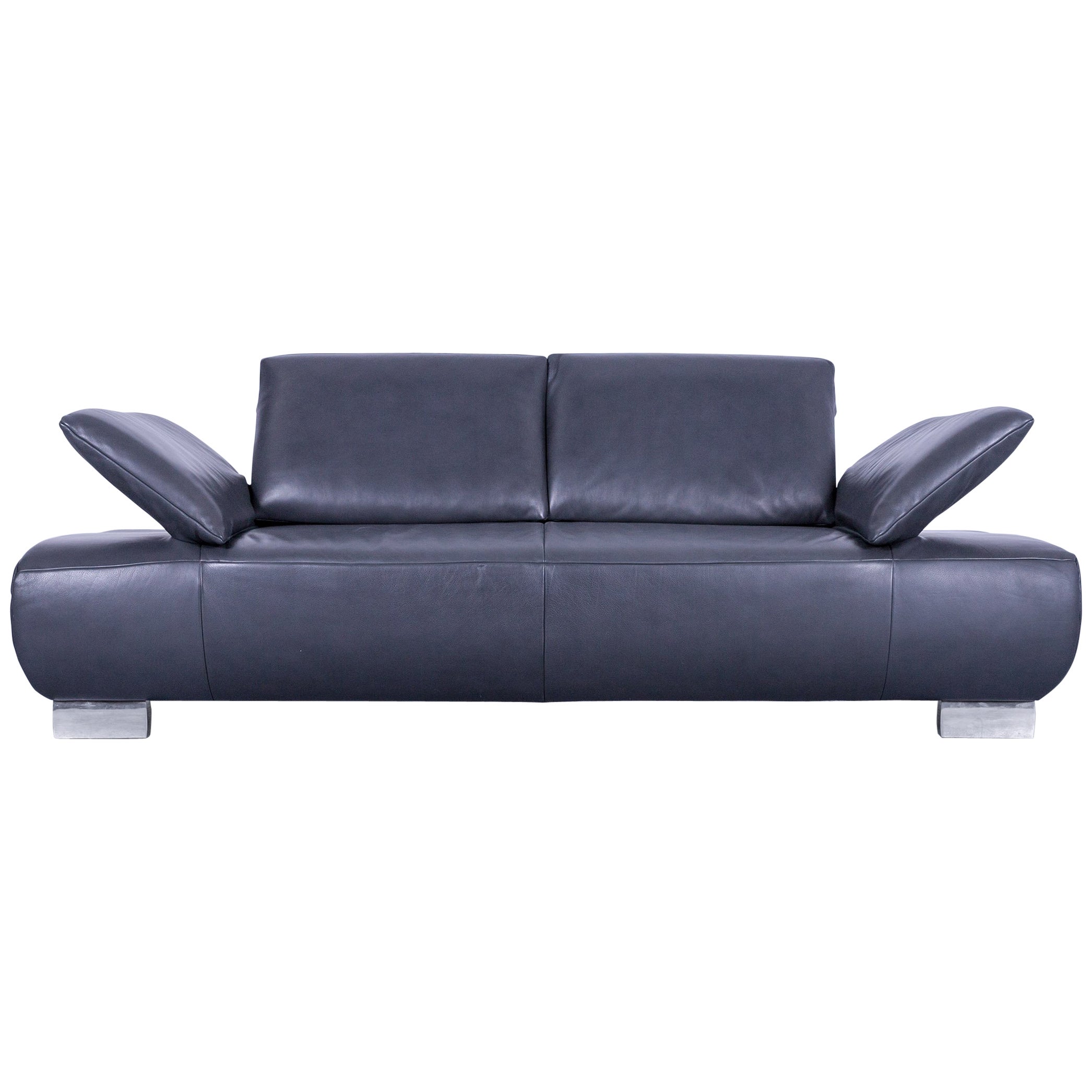 Koinor Designer Chaise Longue Leather Black Recamiere Chair Function Modern Koinor Designer Chaise Longue Leather Black Recamiere Chair Function Modern