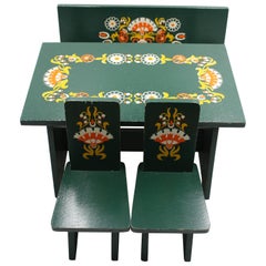 Vintage Midcentury Hand-Painted Dolls Furniture Germany