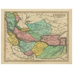 Antique Map of Persia by I. Russel, 1814
