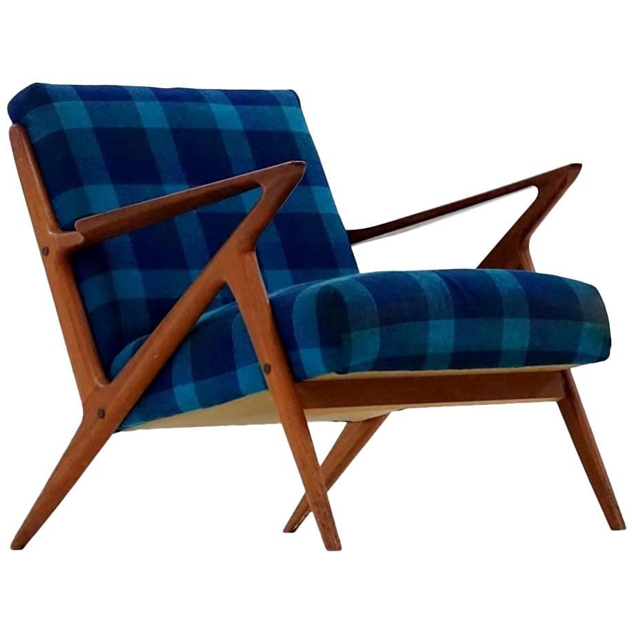 Z Lounge Armchair Chair by Poul Jensen & Selig Midcentury Danish Modern, 1950s