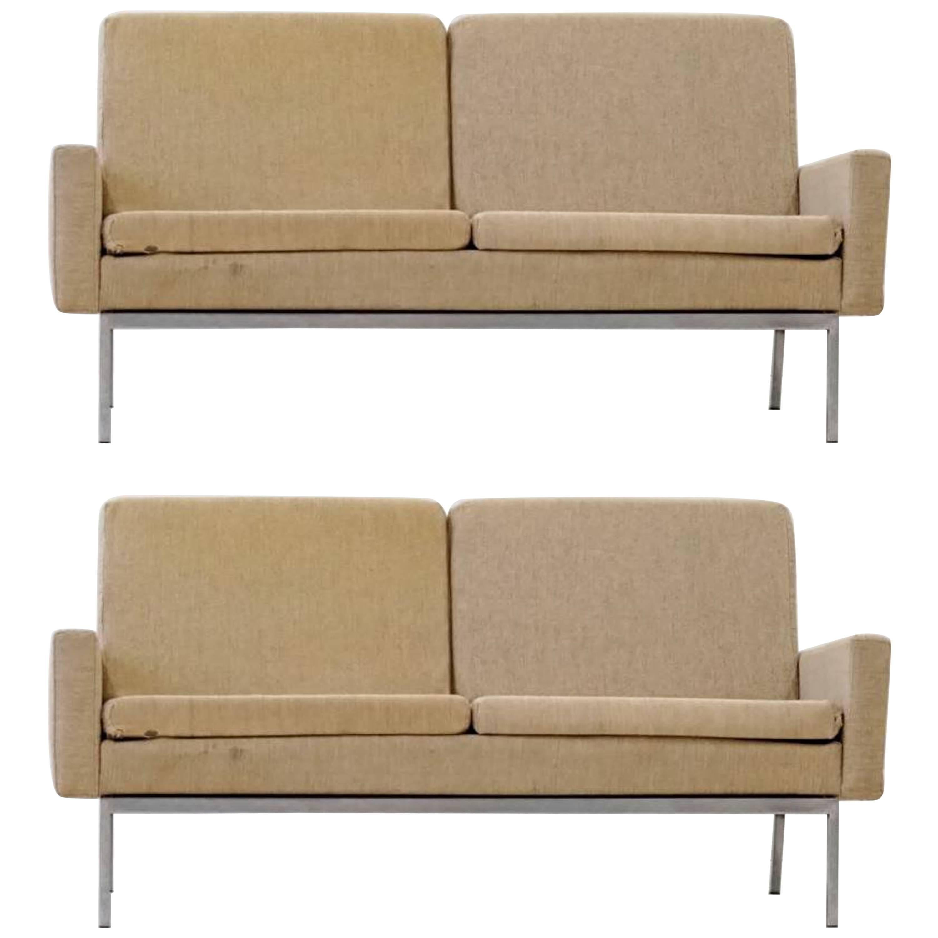Two, Two-Seat Sofa by Florence Knoll International Modell 27 BC