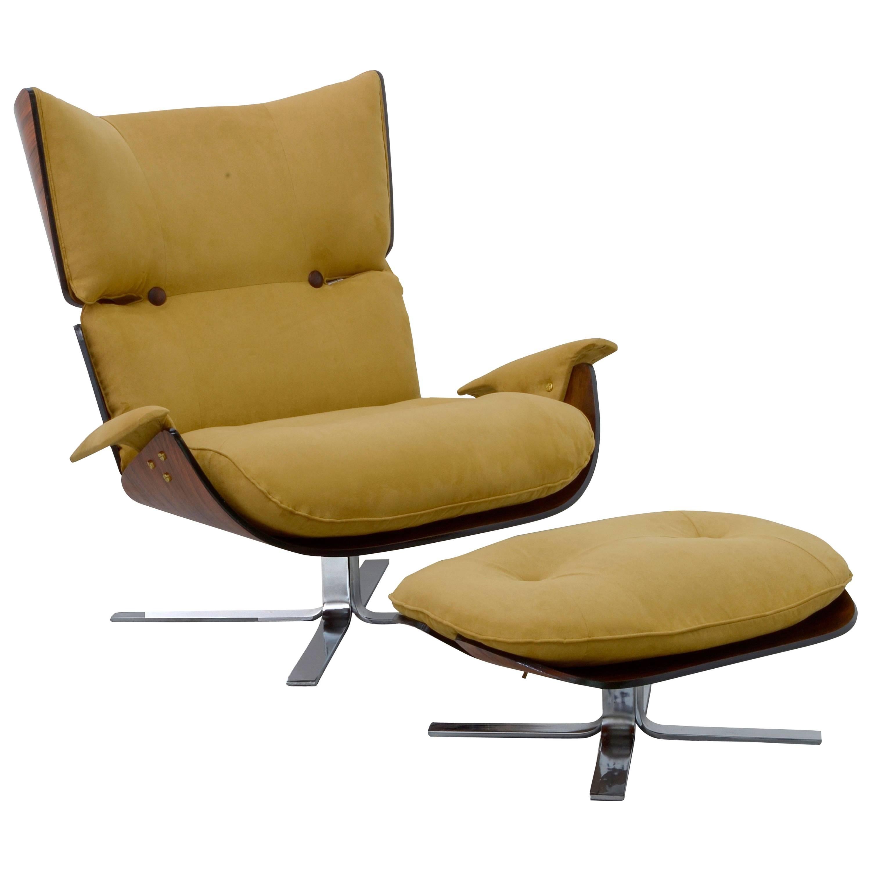 Brazilian Midcentury Lounge Chair by Jorge Zalszupin in Jacaranda Rosewood