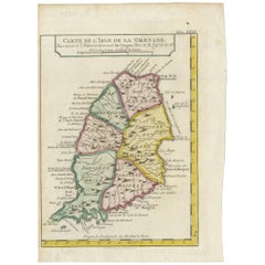 Antique Map of the Island of Grenada 'Caribbean' by A. van Krevelt, 1777