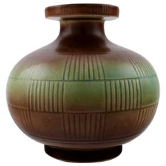 Rørstrand / Rörstrand Art Deco Faience Vase, 1940s