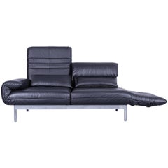 Rolf Benz Plura Canapé design en cuir noir Relax Function Couch Modernity