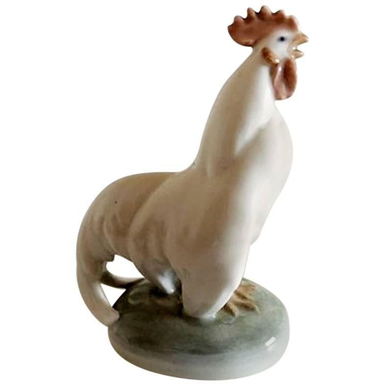 Royal Copenhagen Figurine Cock with Head Up #1126 For Sale