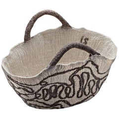 Decorative Basket "Rasqueado", Inês Schertel, Brazilian Contemporary Design