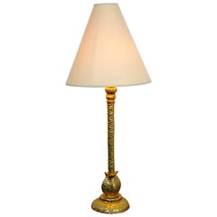 Contemporary Modern Gold Gilt Table Lamp Signed Nicolas De Wael Fondica French