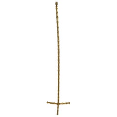 French Mid-Century Bagues Style Faux Bamboo Floor Lamp