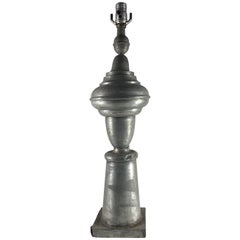 Antique 19th Century Zinc Finial Mounted as a Lamp