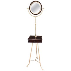 19th Century Gentleman's English Campaign Shaving Stand with Mirror