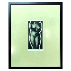 Vintage Paul Landacre Signed Limited Edition Mid-Century Modern Wood Engraving "Anna"