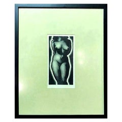 Paul Landacre Signed Limited Edition Mid-Century Modern Nude Wood Engraving Anna