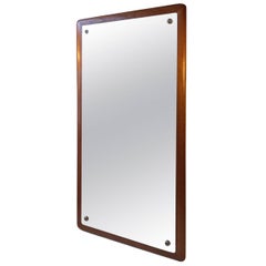 Midcentury Danish Teak Wall Mirror by Aarhus Glasimport & Glassliberi, 1960s