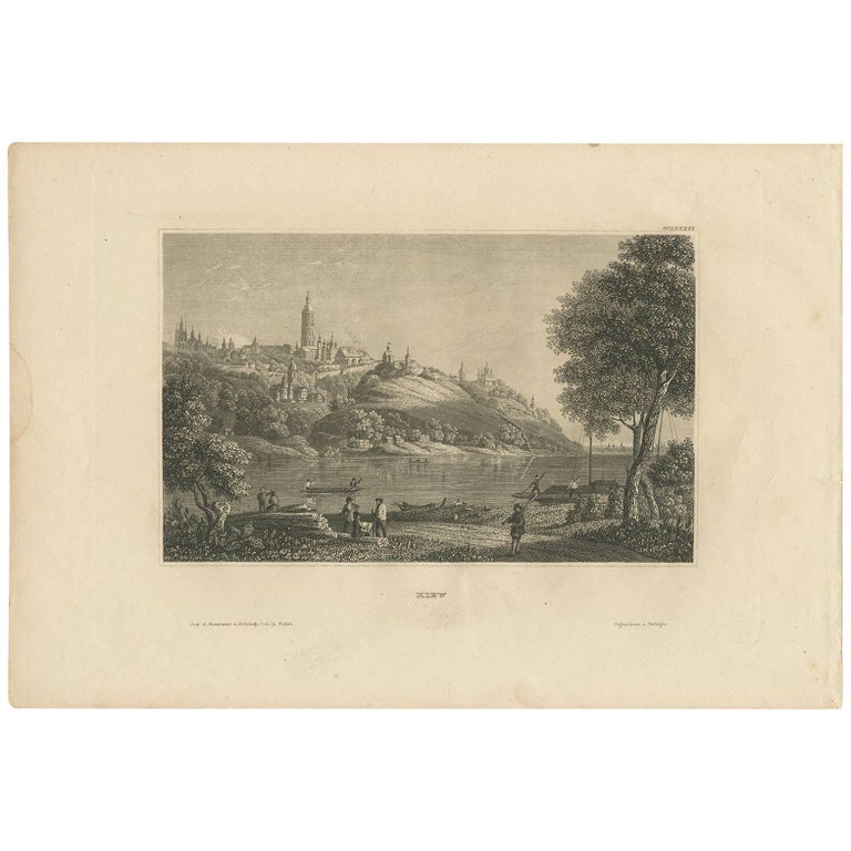 Antique Print of the City of Kiev 'Ukraine' Published, circa 1860 For