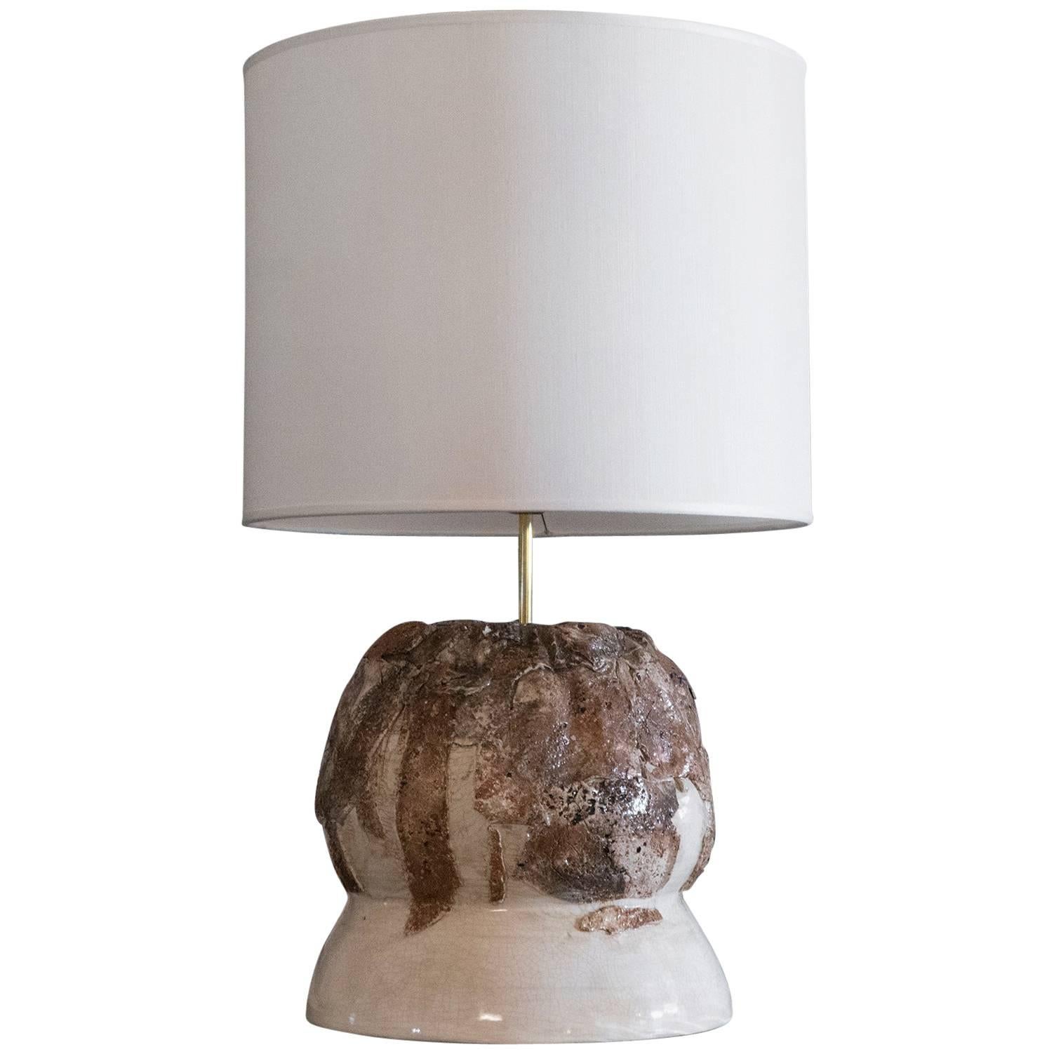 Flair Edition Ivory Glazed Ceramic Lamp