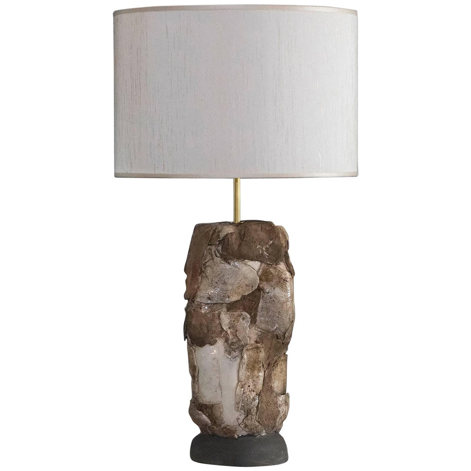 Flair Edition Glazed Ceramic Lamp For Sale
