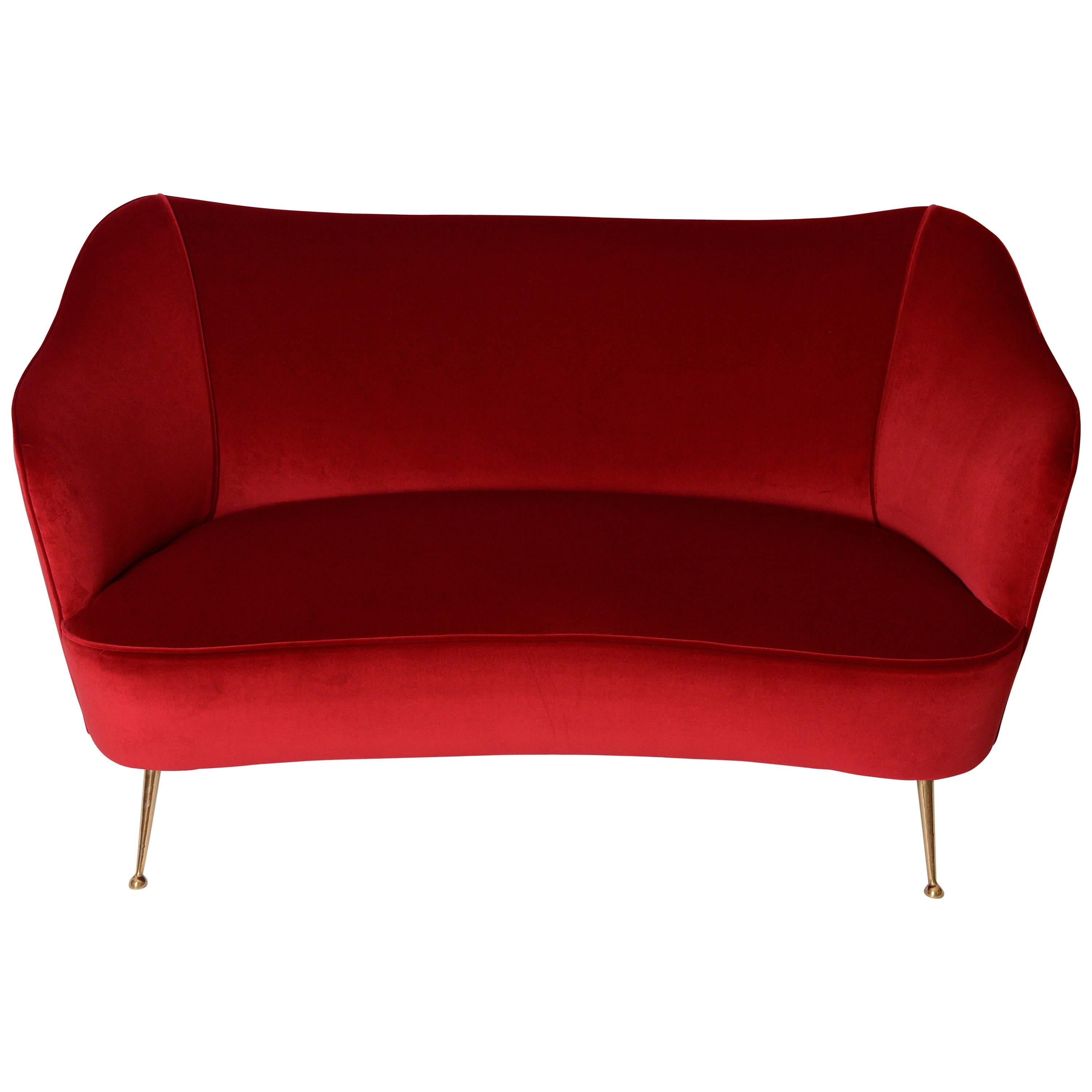 1950s Italian Red Lounge Suite