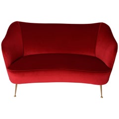 1950s Italian Red Lounge Suite