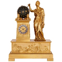 Large 19th Century Empire Ormolu Mantel Clock