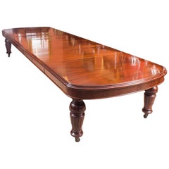 Antique Victorian Flame Mahogany D End Extending Dining Table 19th Century