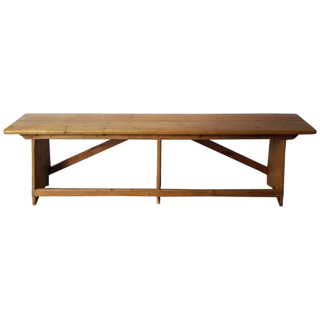 Late 19th Century Dutch Pinewood Bench at 1stDibs