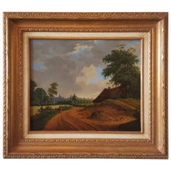 Dutch Oil Painting on Panel circa 1900 Signed Koekkoek