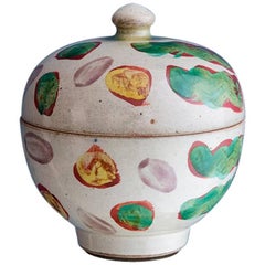Japanese Ceramic Lidded Jar