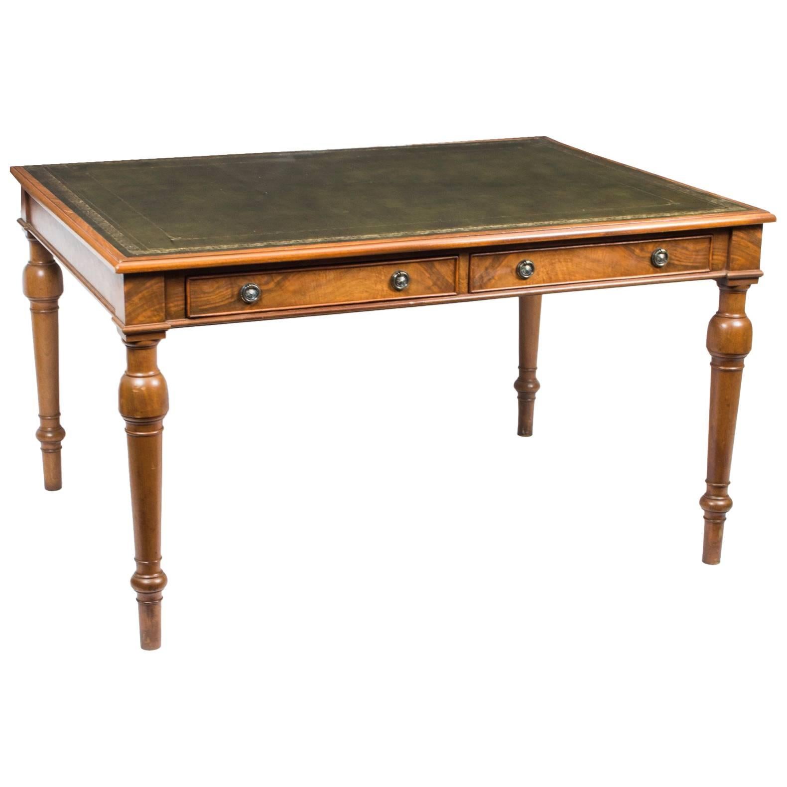Vintage Victorian Style Walnut Writing Table Desk, 1930s