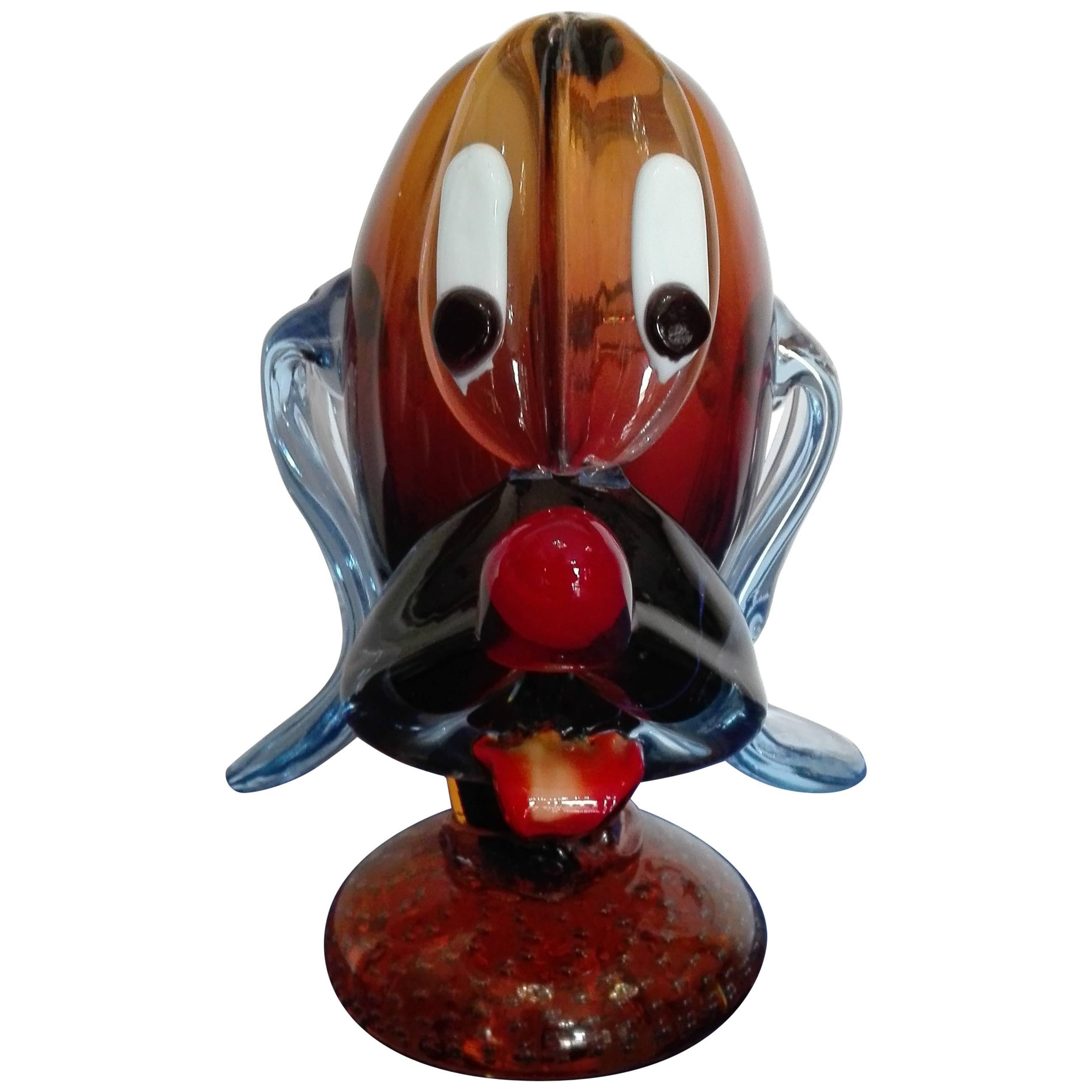 Murano Glass Dog Head