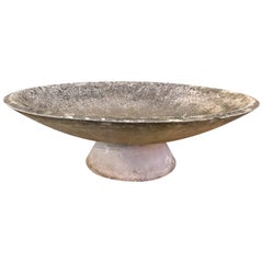 Mid-Century Modern Willy Guhl Fiber Cement Saucer Planter on Stand, circa 1950