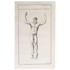 Hercules as Atlas a Copperplate Engraving