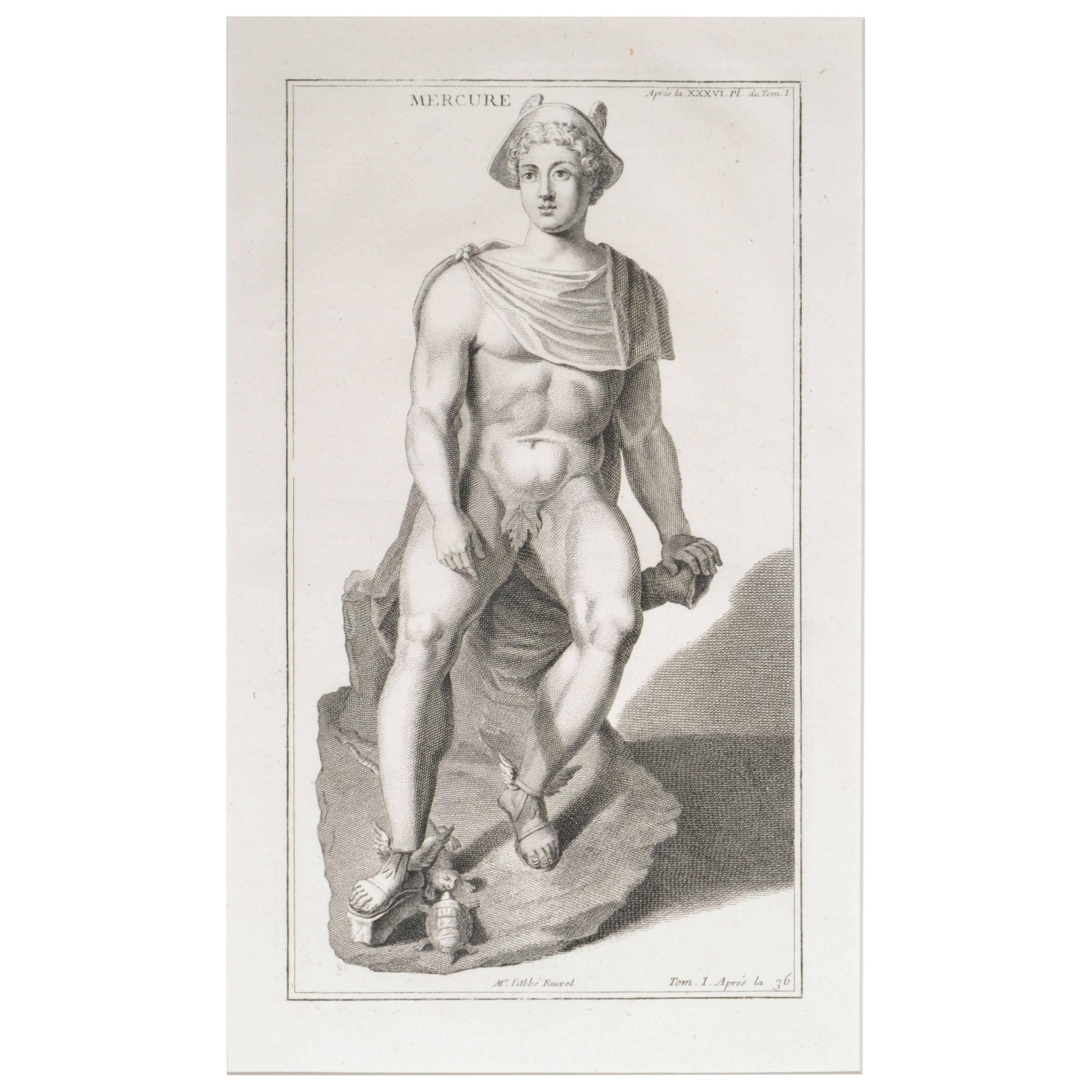 Mercury, a Copperplate Engraving