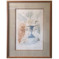 Vintage "Let Him Kiss Me with the Kisses..." Songs of Solomon Etching by Salvador Dali